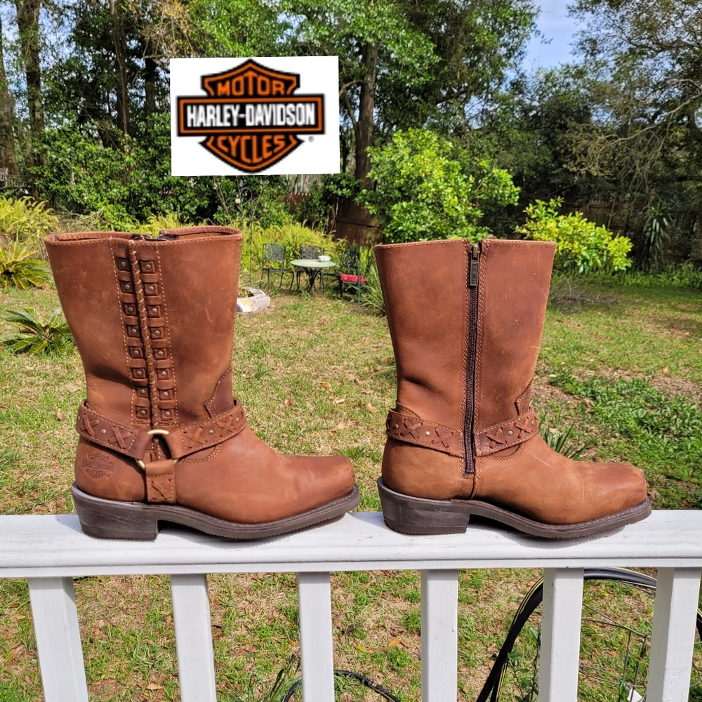 Harley-Davidson Brown Ankle Boots